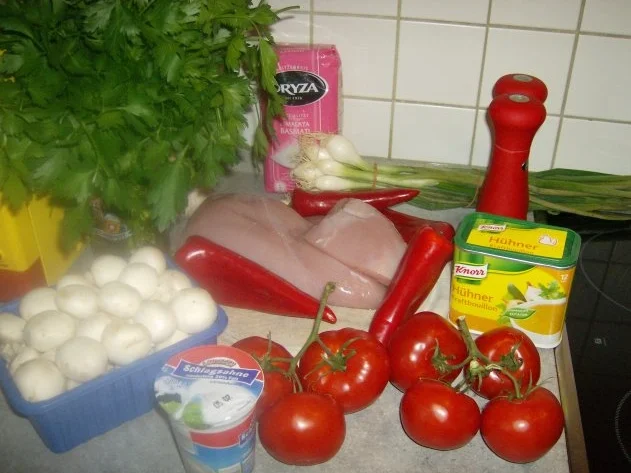 Rezept: Paprikageschnetzeltes mit Tomatenreis Bild Nr. 2 Paprikageschnetzeltes mit Tomatenreis - Rezept - Bild Nr. 2