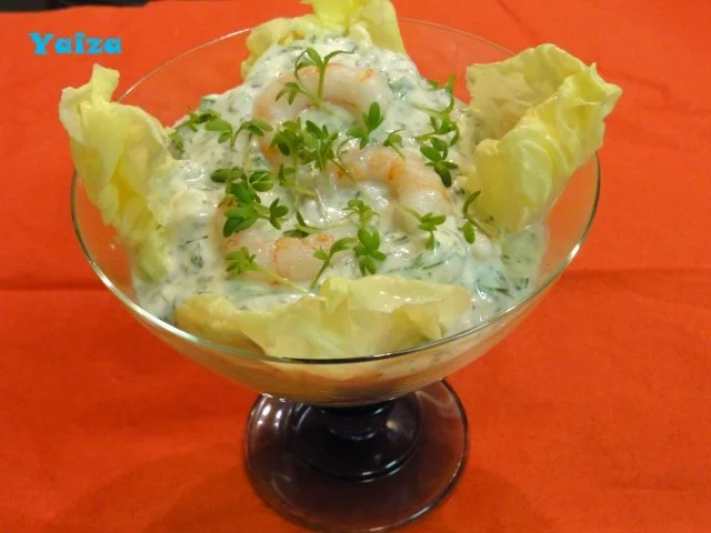 Shrimps Joghurt Kaltschale - Rezept