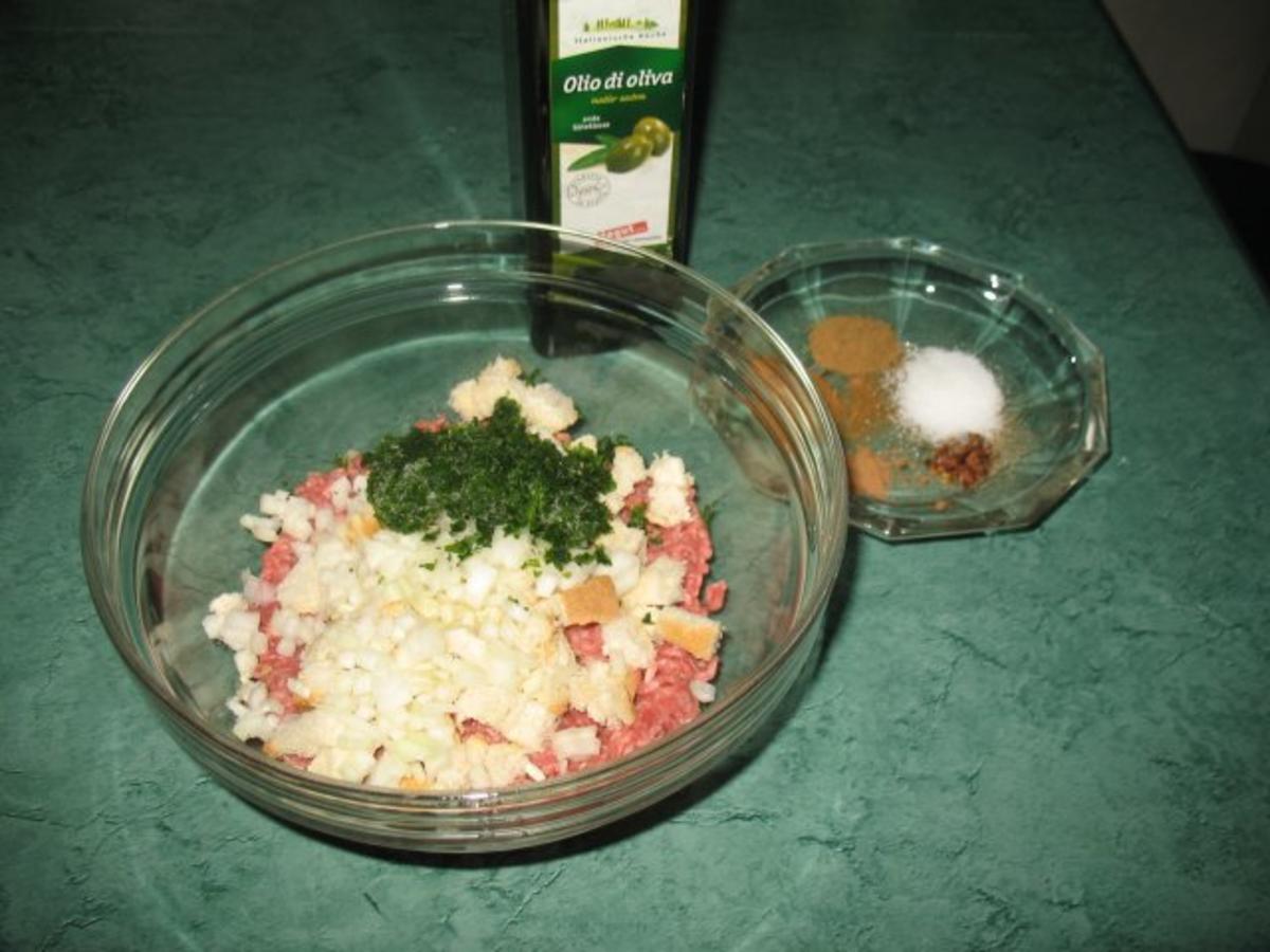 Fleisch/Rind - Köfte an Zitronenrahm mit Bohnen im Schinkenmantel - Rezept - Bild Nr. 2