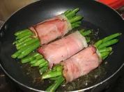 Gemüse/Beilage - Bohnen im Schinkenmantel - Rezept