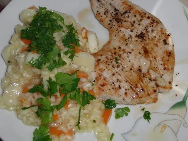 Rezept: Pute : Putenfilet mit Spargel-Karotten-Risotto für Herz und Seele Bild Nr. 2 Pute : Putenfilet mit Spargel-Karotten-Risotto für Herz und Seele - Rezept - Bild Nr. 2