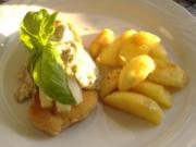 Krüstchen mit Spargel und Champignon-Hollandaise überbacken - Rezept