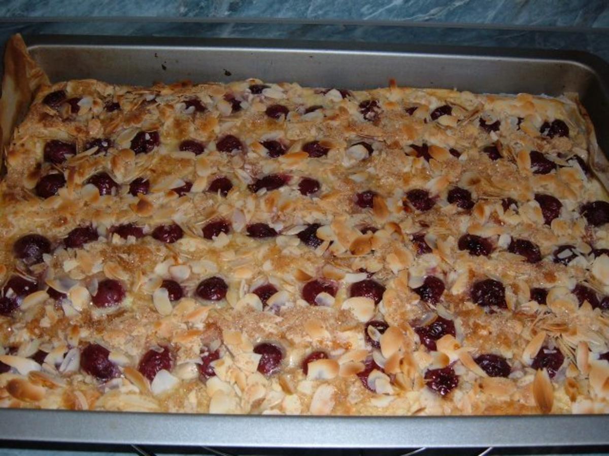 Kuchen : Kirsche auf Blätterteig mit Pudding - Rezept - Bild Nr. 5
