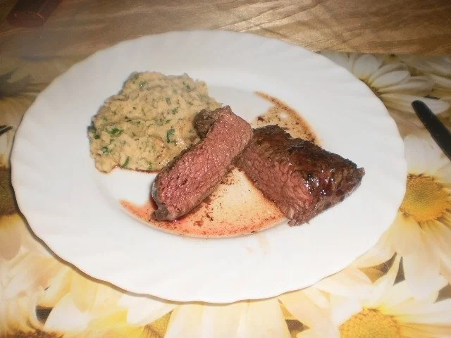 Rezept: Straußenfilet~Bohnenmus Straußenfilet~Bohnenmus - Rezept
