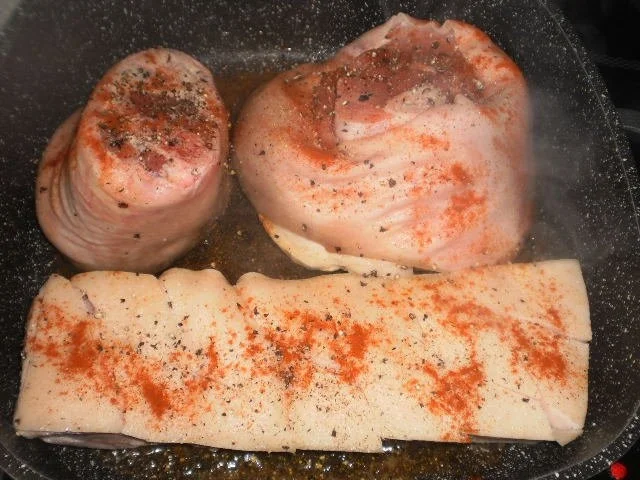 Eisbein und Schweinebauch geschmort~Kümmelsauerkraut - Rezept - Bild Nr. 4