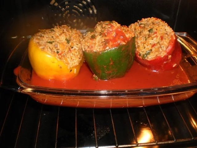 Gefüllte Paprikaschote mit Tomatenreis und Hack - Rezept - Bild Nr. 14