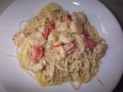 King Prawns Provencal in Weißwein-Sahne-Sauce - Rezept