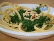 Spaghetti auf Rahmspinat - Rezept