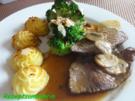 Fleisch:   RINDER - STEAKHÜFTE an Pilzsauce - Rezept