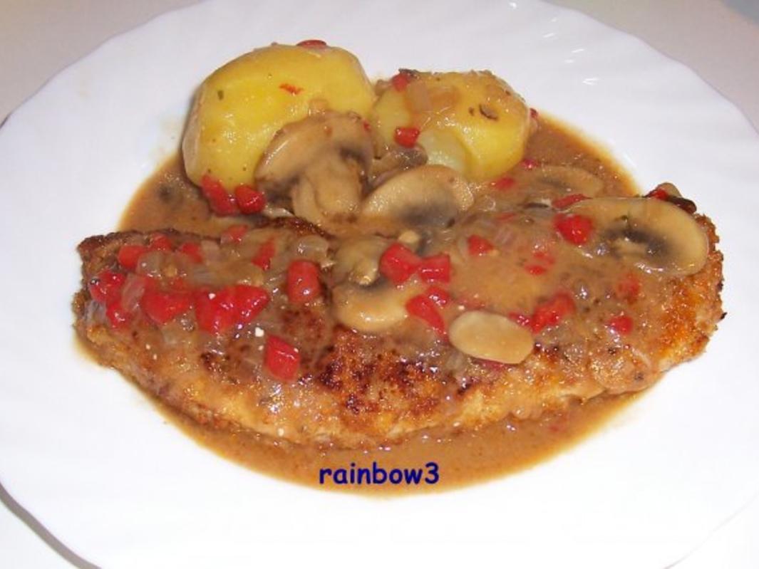 Kochen: Panierte Schnitzel mit Jägersauce - Rezept - kochbar.de