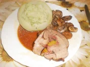 Rezept: Putenrollbraten~Kartoffel-Kohrabi-Stampf~Pilze Putenrollbraten~Kartoffel-Kohrabi-Stampf~Pilze - Rezept
