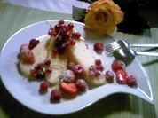 Ananas Parfait mit frische Beeren-Früchte - Rezept