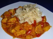 Fruchtige Hähnchenfilet-Pfanne mit Tagliatelle - Rezept