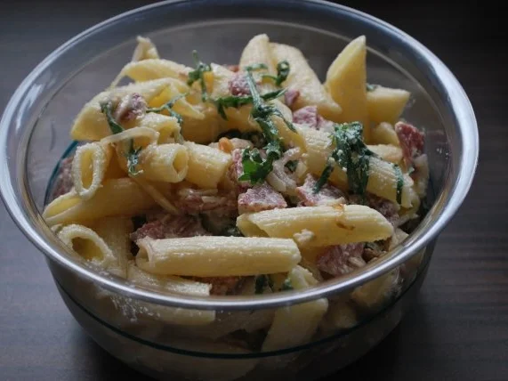 Rezept: Nudelsalat Carbonara-Art Bild Nr. 3 Nudelsalat Carbonara-Art - Rezept - Bild Nr. 3