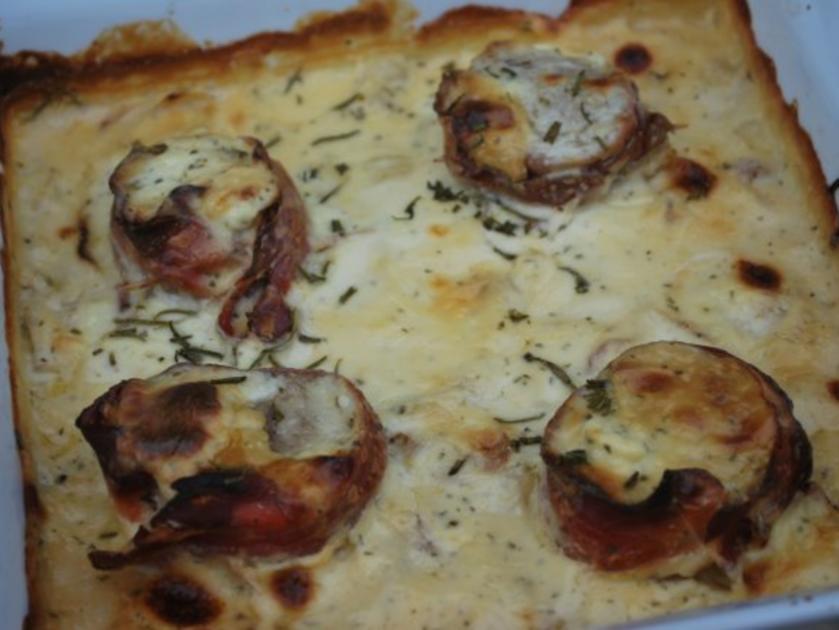 Umwickelte Schweinefiletmedaillons in Frischkäsesauce - einfach - von ...