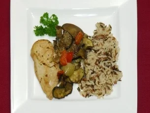 Gebratene Hähnchenbrust mit Gemüse (Heinz Rudolf Kunze - Rezept