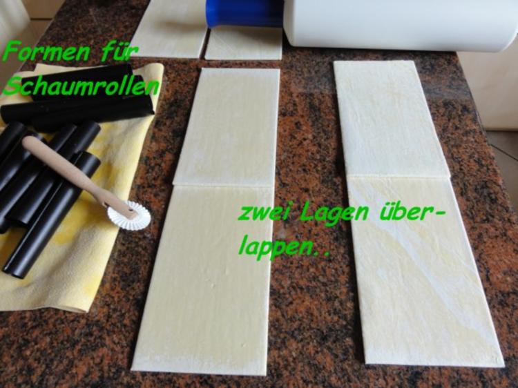 Blätterteig: KNUSPERROLLEN mit Sahnefüllung - einfach - von Rezeptsammlerin