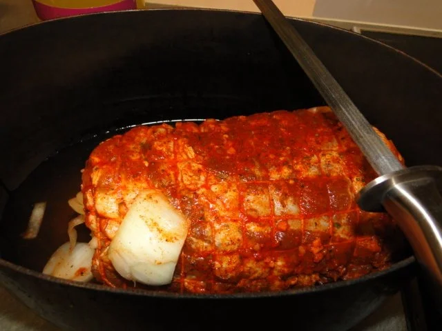 Rollbraten gefüllt mit Zwiebeln und Knoblauch bei NT - Rezept - Bild Nr. 7