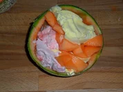 Rezept: Eisiger Melonenbecher Eisiger Melonenbecher - Rezept