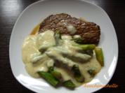 Minutensteaks vom Rind mit grünem Spargel - Rezept