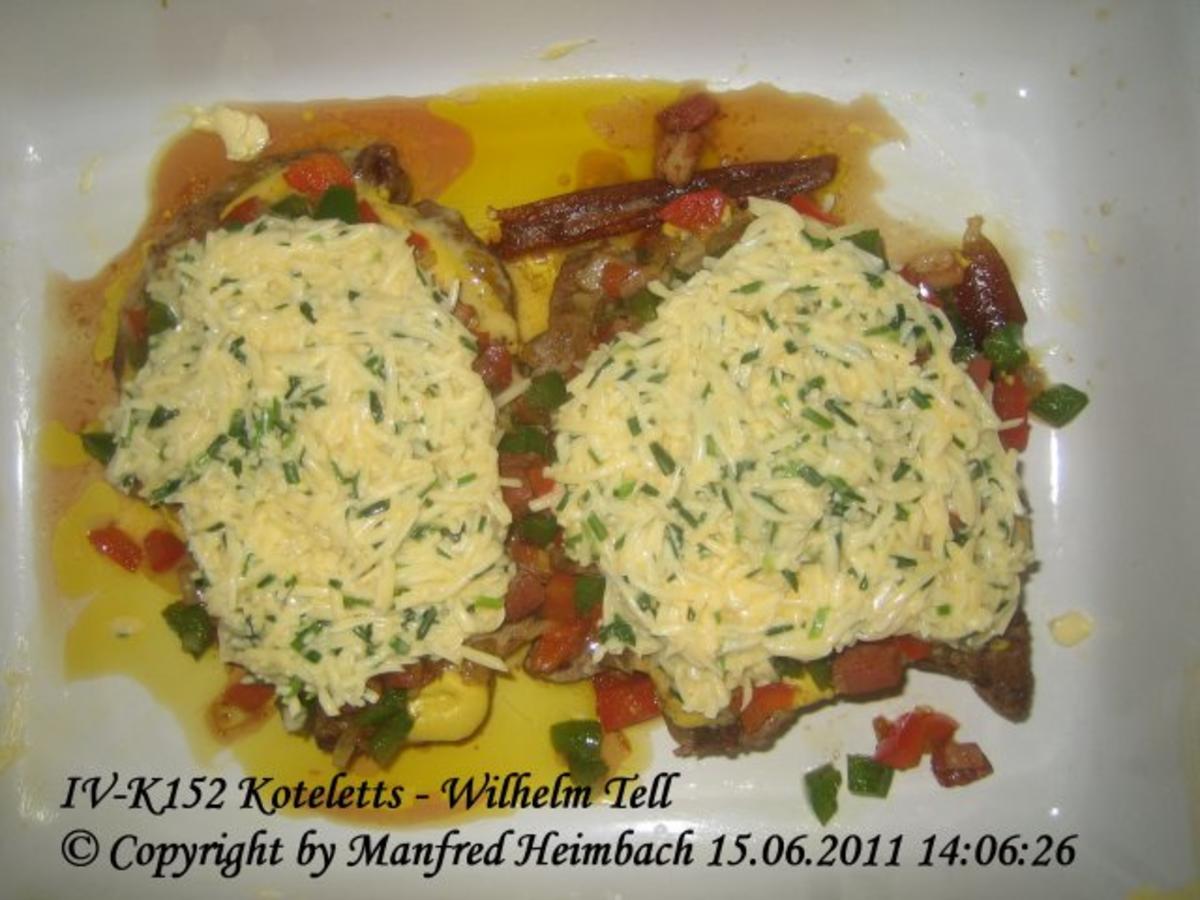 Fleisch - gratinierte Koteletts nach der Art von „Wilhelm Tell“ - Rezept - Bild Nr. 2