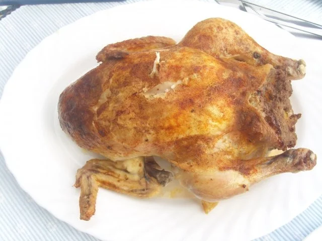 Brathuhn mit Hackfüllung - Rezept