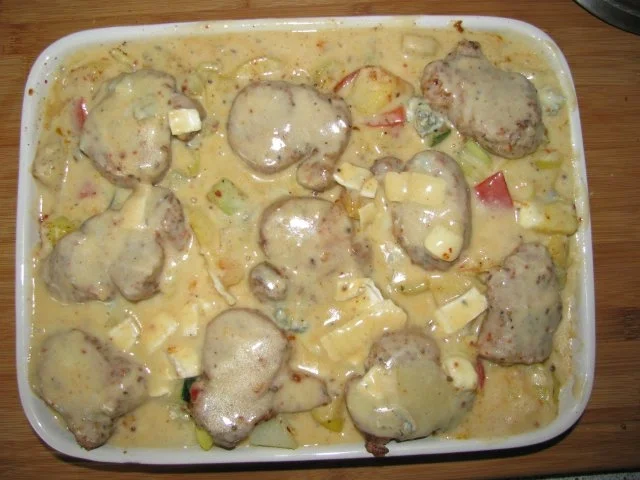 Fleisch: Überbackenes Schweinefilet auf Gemüsebett - Rezept - Bild Nr. 5