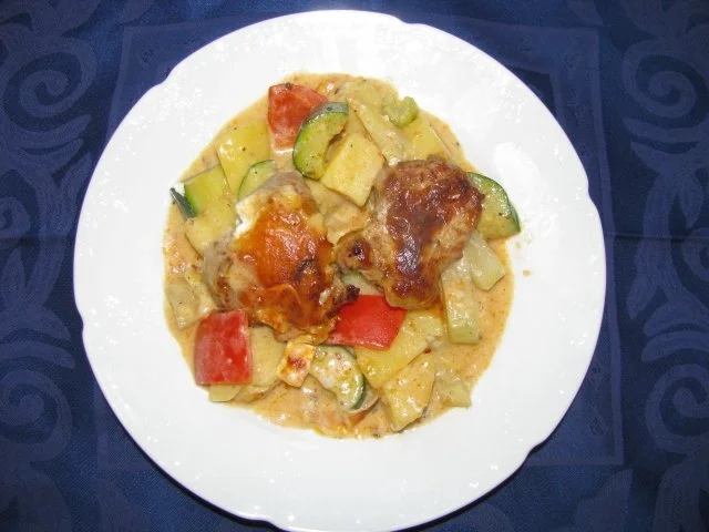 Fleisch: Überbackenes Schweinefilet auf Gemüsebett - Rezept - Bild Nr. 7