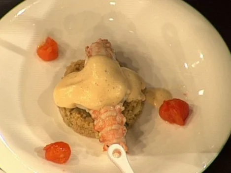 Flambierte Kaisergranaten mit Champagnersabayon und Tabouleh (Rolf Scheider) - Rezept