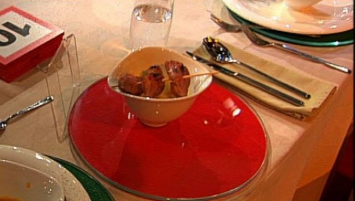 Kürbissuppe mit Entenspieß à la Henssler - Rezept