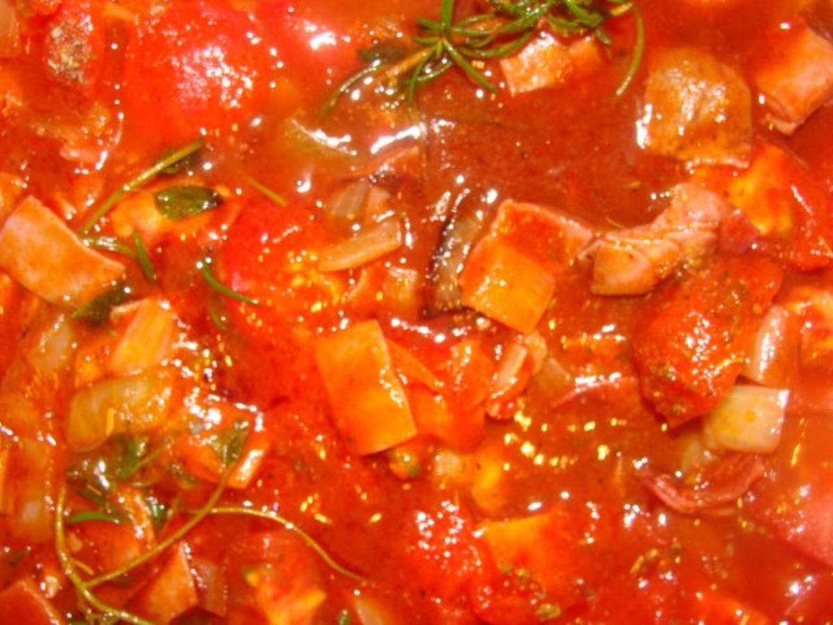 Nudeln :-Tagliatelle in Kochschinken-Tomatenragout - Rezept - Bild Nr. 2