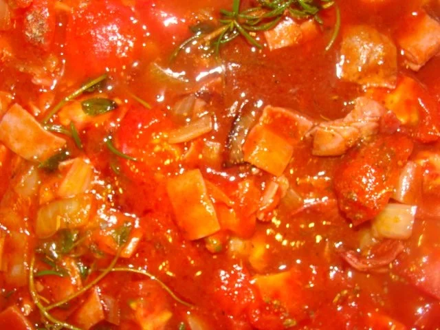 Nudeln :-Tagliatelle in Kochschinken-Tomatenragout - Rezept - Bild Nr. 2