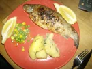 Forelle gebraten mit Salbeikartoffeln und Buttergemüse - Rezept