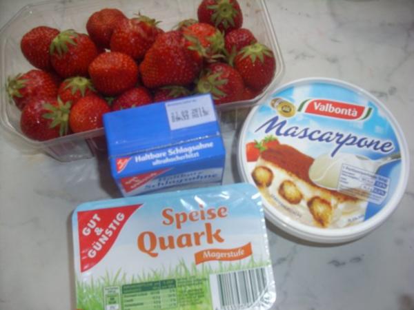 Mascarpone Quark mit Erdbeersoße - schnell &amp; einfach - von Ele-Ele