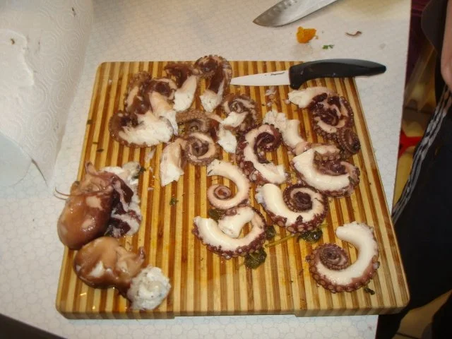 Oktopusarme gebraten -  Oktopodi - Chtapodi - Krake - Rezept - Bild Nr. 3