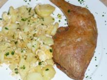 Knoblauchhühnchen mit Bratkartoffeln - Rezept