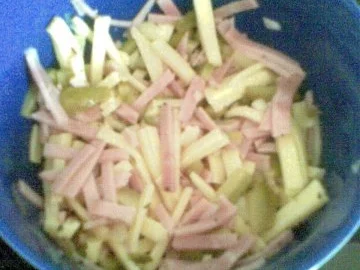 Käse Schinken Salat - Rezept