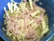 Käse Schinken Salat - Rezept