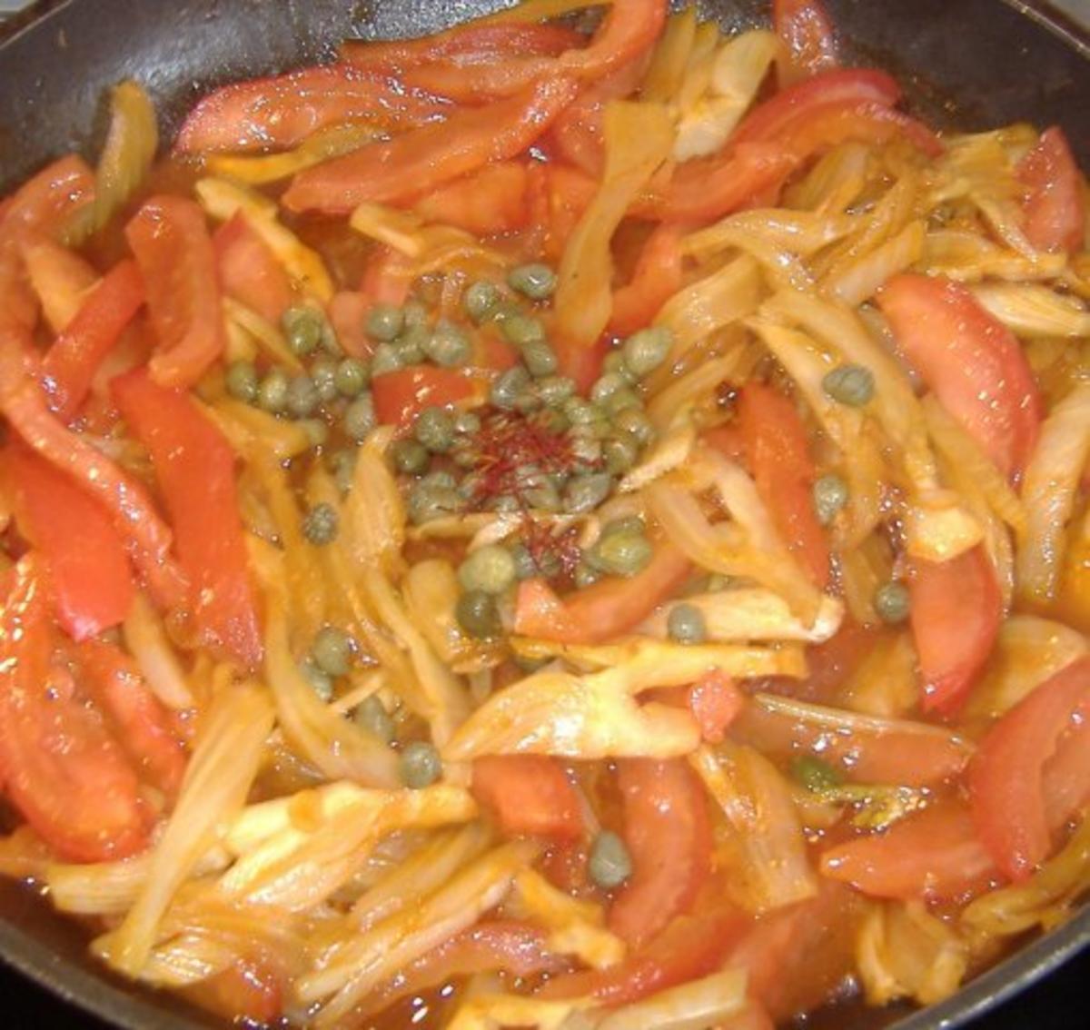 Streifenbrasse mit Tomaten-Fenchel-Gemüse - Rezept - Bild Nr. 3