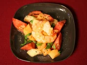 Gambas mit gegrilltem Melonengemüse - Rezept