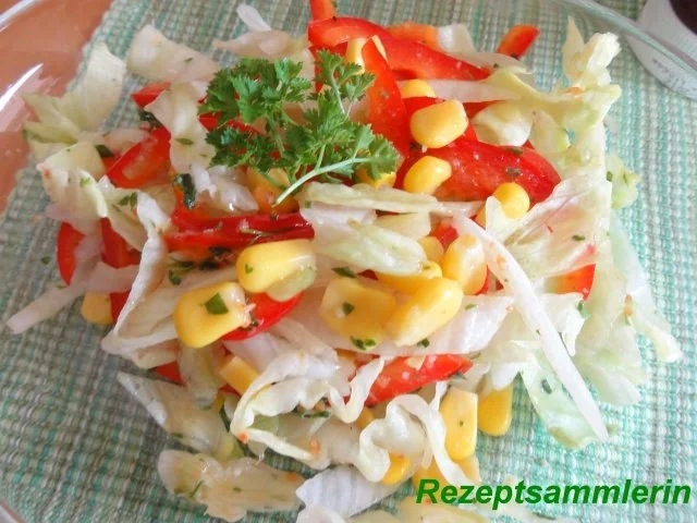 Salatbar:  bunter EISBERGSALAT - Rezept