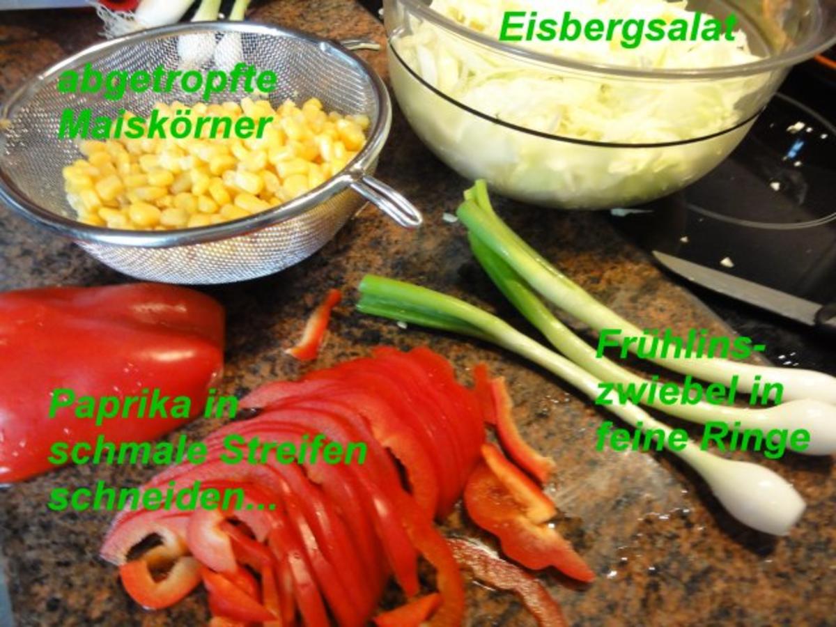 Salatbar: bunter EISBERGSALAT - Rezept
