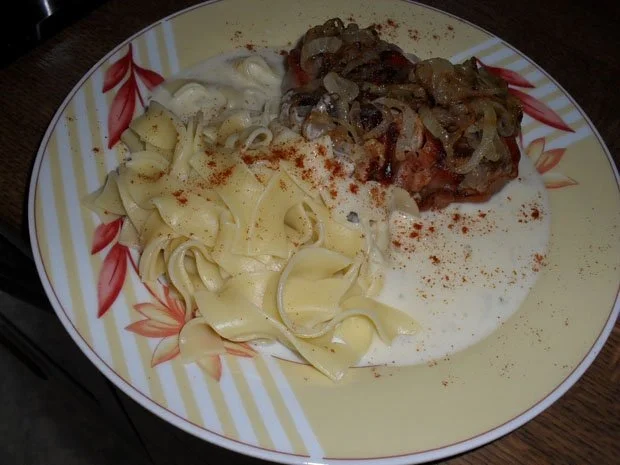 Schweinefilet mit Käsesoße und Röstzwiebeln - Rezept - Bild Nr. 11