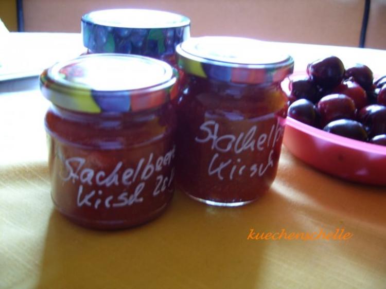 Konfitüre &amp; Co: Kirsch Stachelbeer Konfitüre - einfach - von kuechenschelle