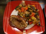 Schmorgemüse mit Lammsteak - Rezept