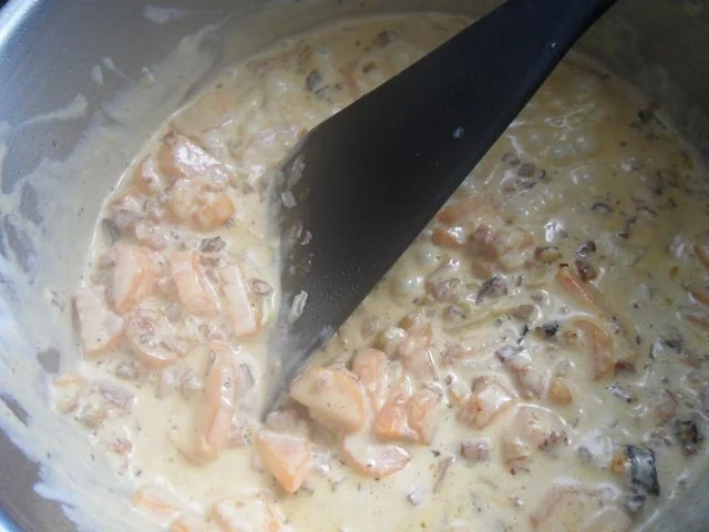 Rezept: Nudeln mit cremiger Karotten-Speck-Sauce Bild Nr. 8 Nudeln mit cremiger Karotten-Speck-Sauce - Rezept - Bild Nr. 8