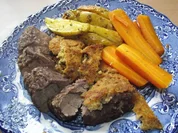 Hauptgericht / Wildrezept: Rehrücken mit Senfkruste - Rezept