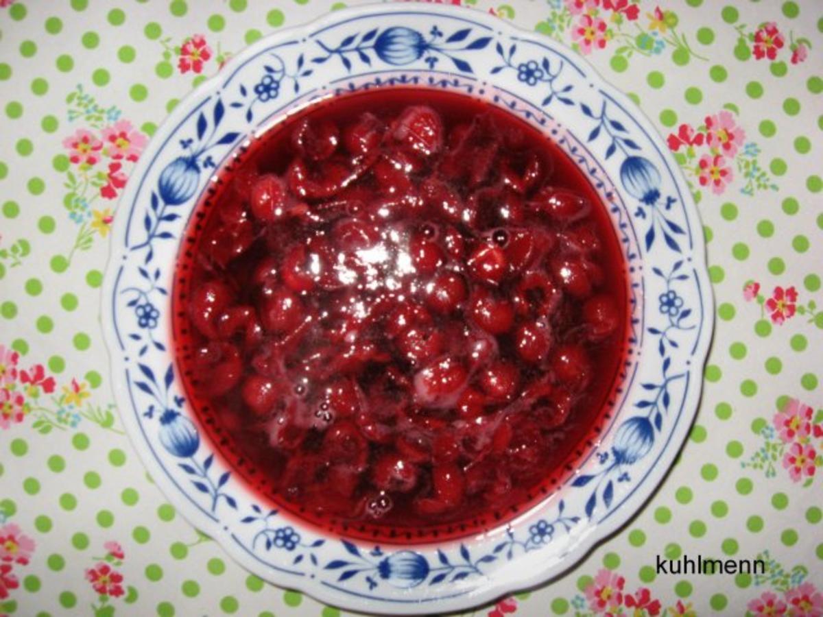 Kirschsuppe mit Froschaugen - einfach - 52 kcal/100g