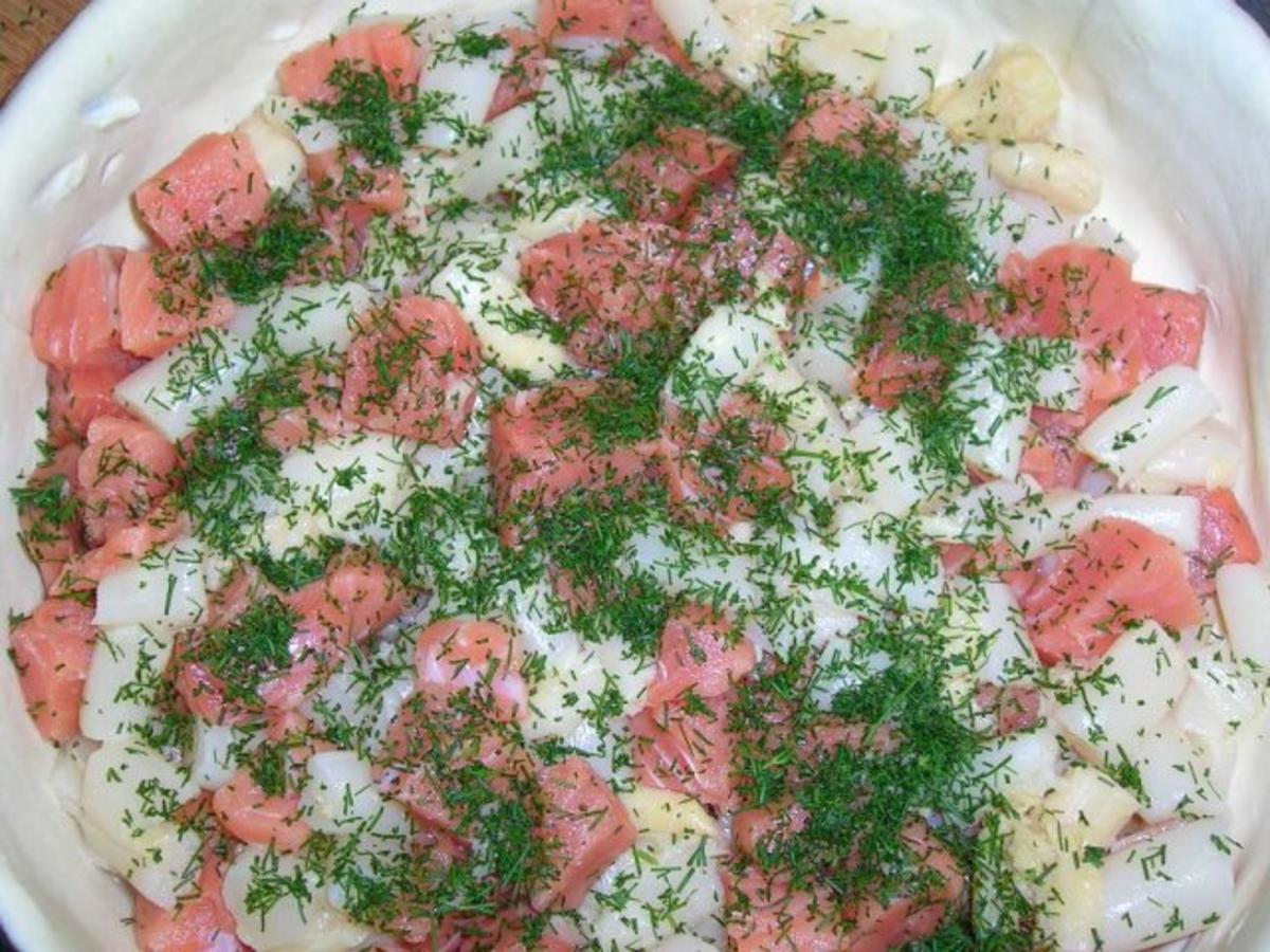 Lachs Spargel Quiche mit frischem Dill - einfach - von rowiwo