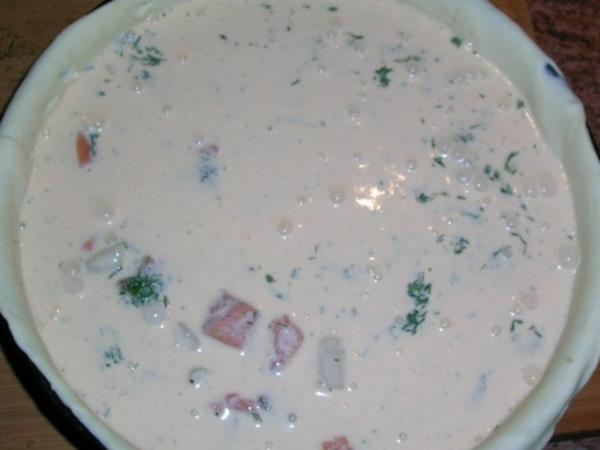 Lachs Spargel Quiche mit frischem Dill - einfach - von rowiwo